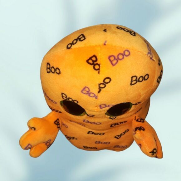 Ty Beanie Boos Ghoulie ghost halloween orange 9" - Picture 2 of 5